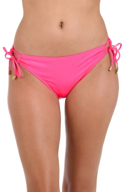 La Blanca Island Goddess Adjustable Hipster Bikini Bottoms In Bright Pink