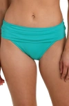 La Blanca Island Goddess Hipster Bikini Bottoms In Green