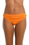 Shop La Blanca Island Goddess Hipster Bikini Bottoms In Tangerine