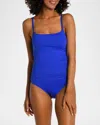 La Blanca Island Goddess One-piece Swimsuit In Sapphire
