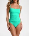 La Blanca Island Goddess One-piece Swimsuit In Seafoam