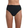 La Blanca Island Goddess Mid Waist Sash Band Swim Bottom In Black