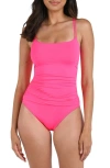 La Blanca Island Goddess Lingerie Mio One-piece Swimsuit In Bright Pink