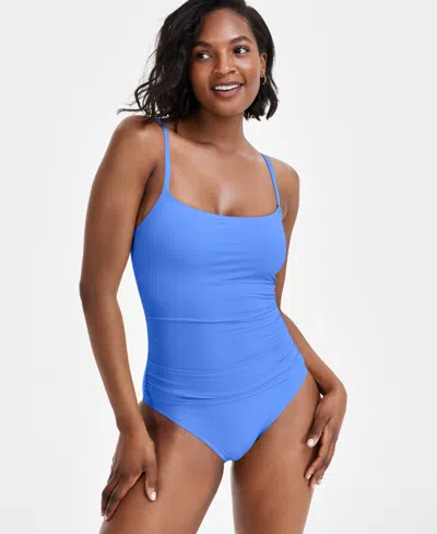 La Blanca Island Goddess One-piece Swimsuit In Chambray