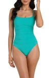 La Blanca Island Goddess One-piece Swimsuit In Green