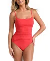 La Blanca Island Goddess One-piece Swimsuit In Guava