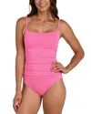 La Blanca Island Goddess One Piece Swimsuit In Pink