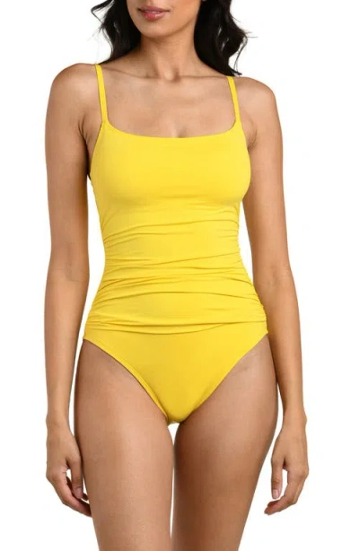 La Blanca Island Goddess One-piece Swimsuit In Yellow