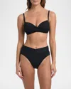 La Blanca Island Goddess Wrap Bikini Top In Black