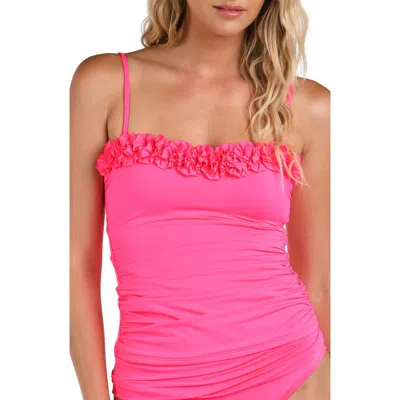 La Blanca Island Goddess Ruffle Tankini Top