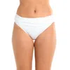 La Blanca Shirred Banded Hipster Bikini Bottoms In White