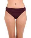 La Blanca Island Goddess Hipster Bikini Bottoms In Dark Cherry
