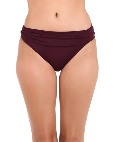 La Blanca Island Goddess Hipster Bikini Bottoms In Dark Cherry