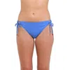 La Blanca Island Goddess Side Tie Hipster Bottom In Chambray In Blue