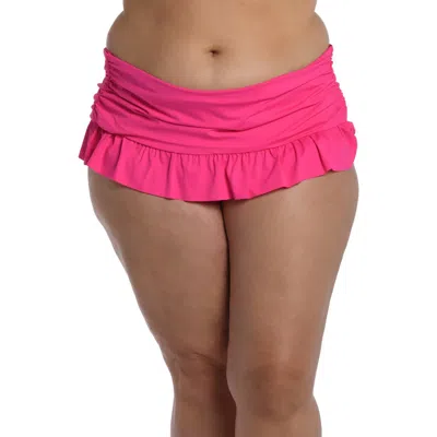 La Blanca Island Goddess Skirted Bikini Bottoms In Pink