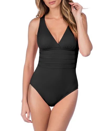 LA BLANCA ISLAND GODDESS STRAPPY-BACK ONE-PIECE SWIMSUIT