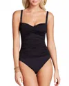 La Blanca Island Goddess Sweetheart One Piece Swimsuit In Black In Black