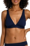 La Blanca Island Goddess Triangle Bikini Top In Indigo