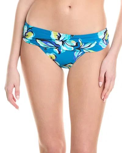 La Blanca Island Goddess White Shirred Band Hipster Bottom In Multi