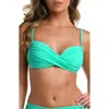 La Blanca Ig Wrap Bikini Top In Seafoam