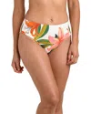 La Blanca Jungle Blossoms Mid Rise Bikini Bottom In Multi