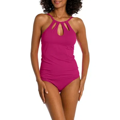 La Blanca Keyhole Underwire Tankini Top In Pink