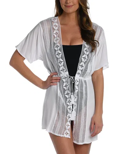 La Blanca Kimono Coverup In White