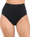 La Blanca Luxe Ultra High Waist Bikini Bottom In Black