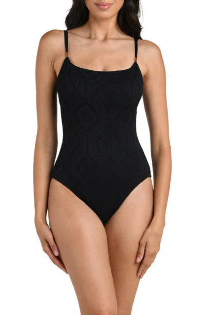 La Blanca Mantra Medallion One-piece Swimsuit In Black