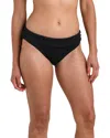 La Blanca Mantra Medallion Shirred Band Hipster Bikini Bottom In Black
