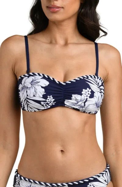 La Blanca Mariner Bandeau Bikini Top In Purple