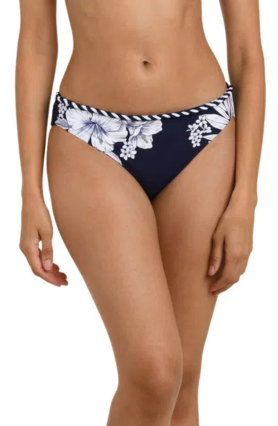 La Blanca Mariner Hipster Bikini Bottom In Indigo In Multi