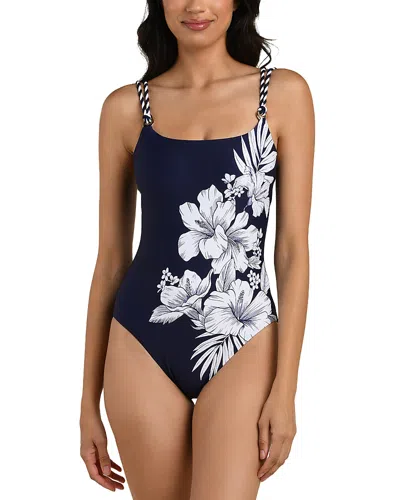 La Blanca Mariner Lingerie One Piece Swimsuit In Blue