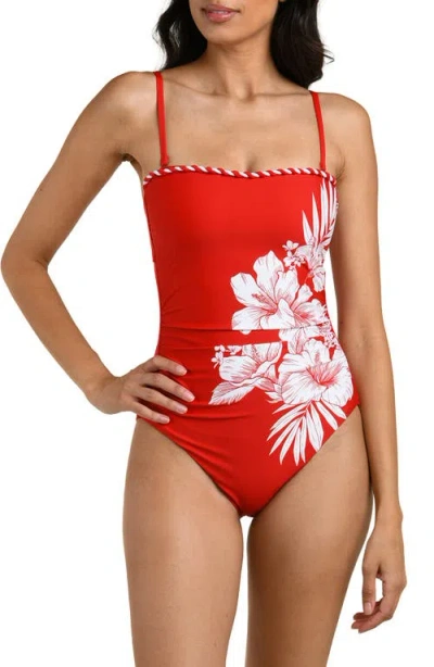 La Blanca Mariner One-piece Swimsuit In Red
