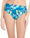 La Blanca Mid-waist Overlap Sash Bikini Bottom