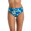 La Blanca Mid-waist Sash Band Bikini Bottom In Fiji Tropics Ocean In Multi