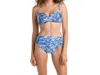 La Blanca Mid-waist Sash Band Bottom In Aquatic Nature Blue In Multi