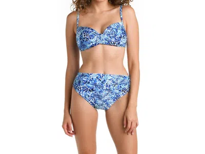La Blanca Mid-waist Sash Band Bottom In Aquatic Nature Blue In Multi