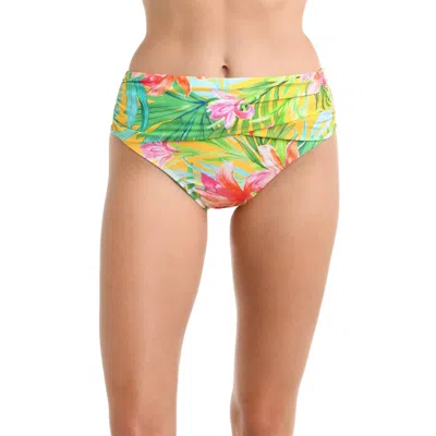 LA BLANCA MID-WAIST SASH BAND BOTTOM IN CALYPSO BLOOM MULTI