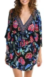 La Blanca Midnight V-neck Cover-up Dress In Multi