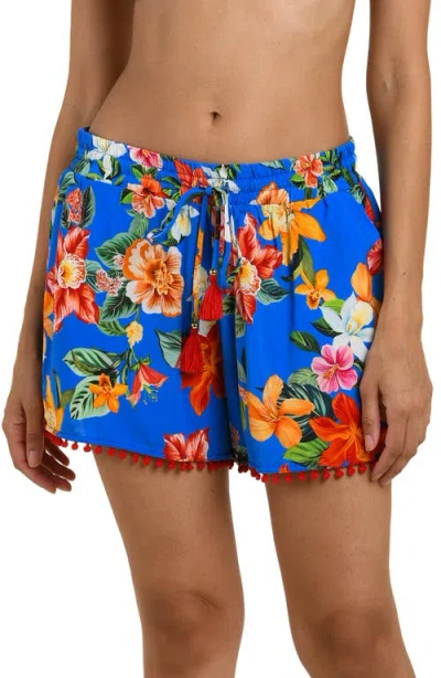 La Blanca Modern Cover-up Beach Shorts In Multi