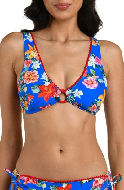 La Blanca Modern O-ring Bikini Top In Animal Print