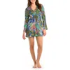 La Blanca Neon V-neck Tunic In Multi