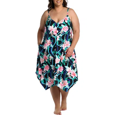 La Blanca Nightfall Cover-up Scarf Dress In Green