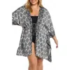 La Blanca Oasis Front Tie Cover-up In Multi
