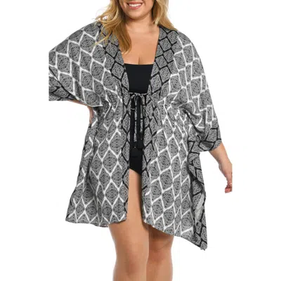 La Blanca Oasis Front Tie Cover-up In Multi