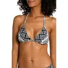 La Blanca Oasis Triangle Bikini Top In Black/white