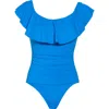 La Blanca Off The Shoulder Ruffle One-piece Swimsuit