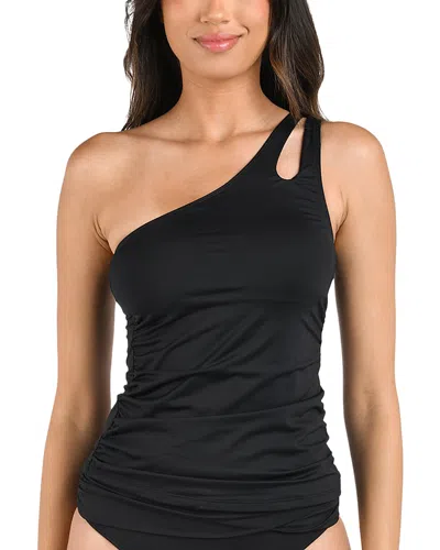 La Blanca One Shoulder Tankini Top