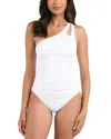 La Blanca One Shoulder Tankini Top